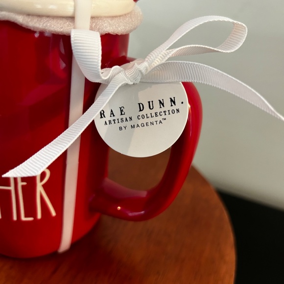RAE DUNN Red #1 Teacher Mug w/ Lid, Coffee mug with lid 16 oz - Picture 2 of 4